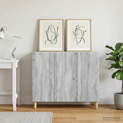 Sideboard Grå sonoma-eg 89 x 34,5 x 80 cm Konstrueret træ