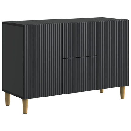 Sideboard med skuffe Sort 89 x 34,5 x 60 cm Konstrueret træ