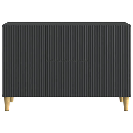 Sideboard med skuffe Sort 89 x 34,5 x 60 cm Konstrueret træ
