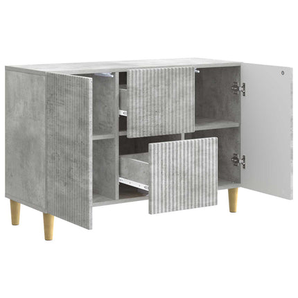 Sideboard Betongrå 89 x 34,5 x 60 cm Konstrueret træ