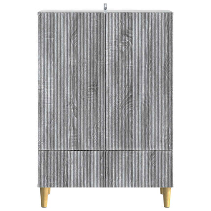 Sideboard Grå sonoma-eg 66 x 34,5 x 95 cm Konstrueret træ