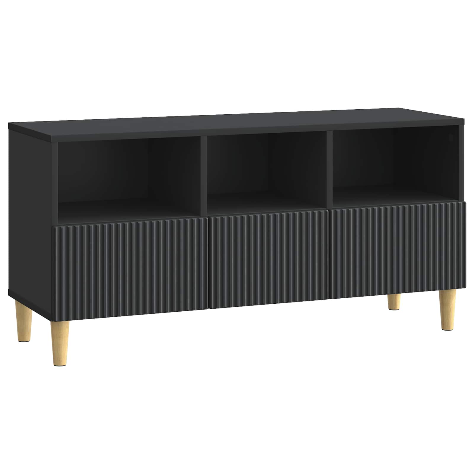 TV-skab med skuffe Sort 102 x 34,5 x 50 cm Konstrueret træ