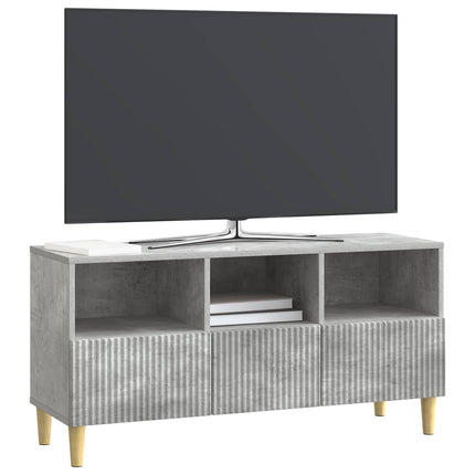 TV-skab med skuffe Betongrå 102 x 34,5 x 50 cm Konstrueret træ