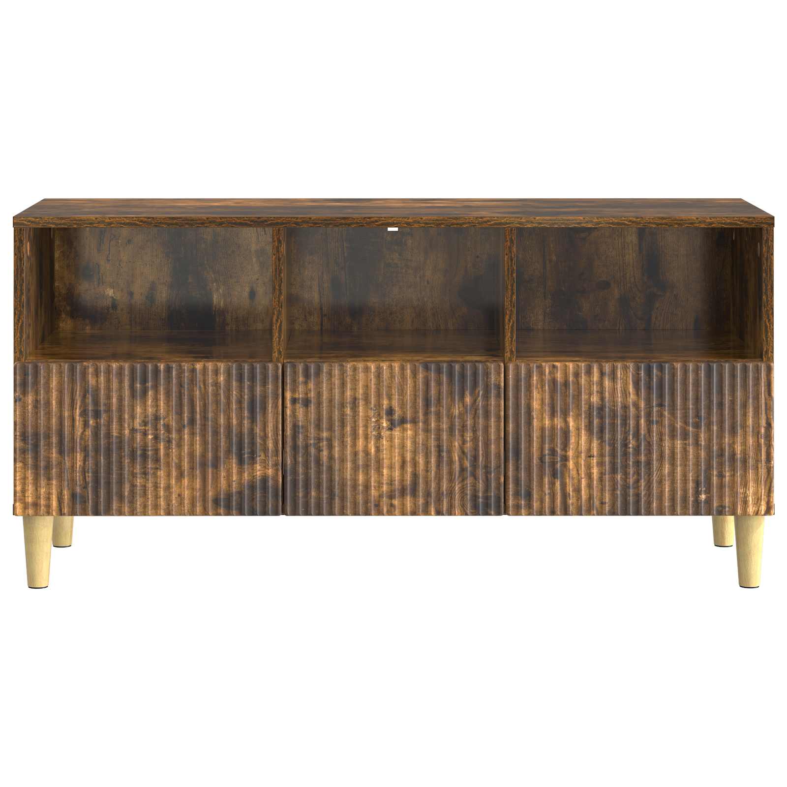 TV-skab med skuffe Røget eg 102 x 34,5 x 50 cm Konstrueret træ