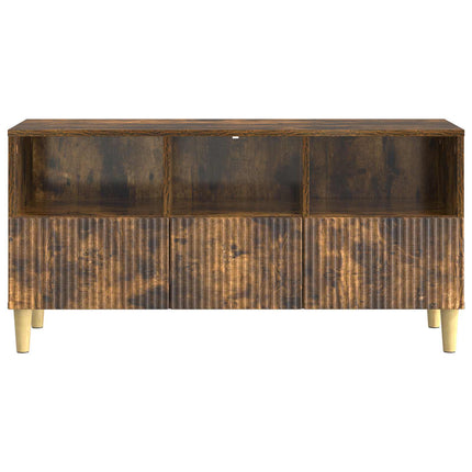 TV-skab 102 x 34,5 x 50 cm Røget eg Konstrueret træ
