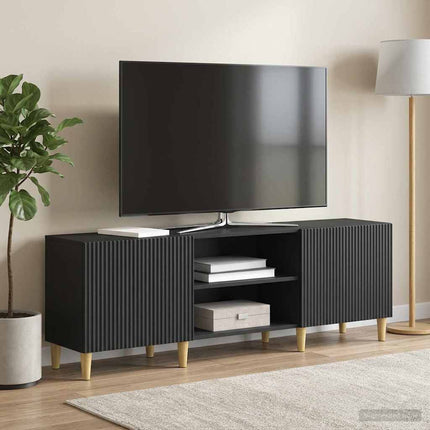 TV-skab Sort 150 x 31 x 50 cm Konstrueret træ