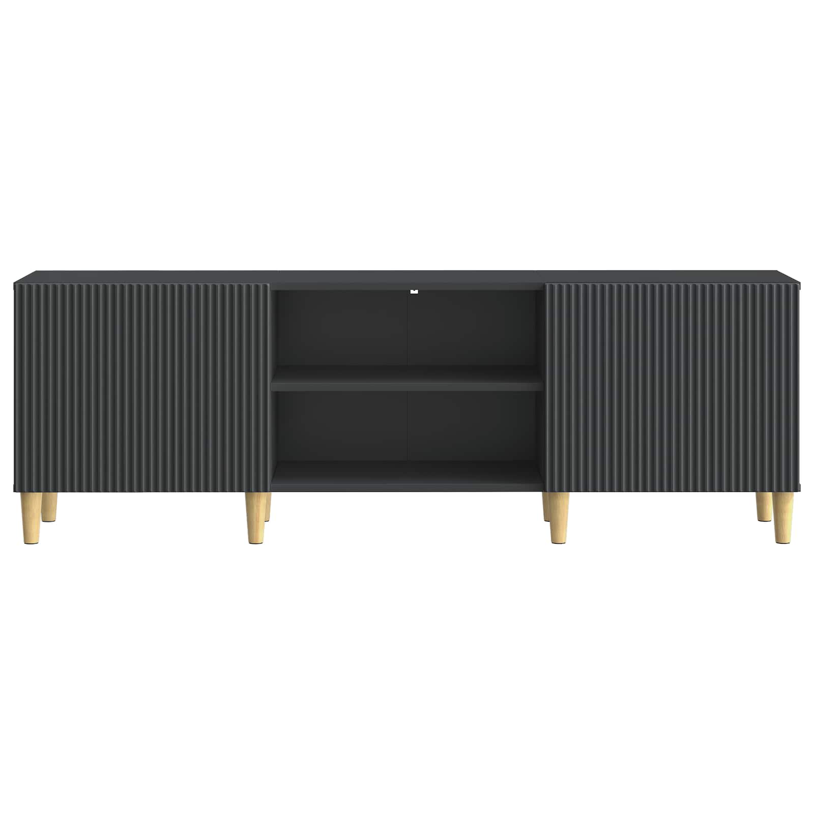TV-skab Sort 150 x 31 x 50 cm Konstrueret træ