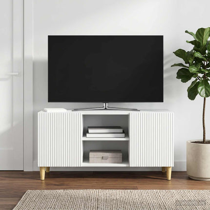TV-skab Hvid 102 x 34,5 x 50 cm Konstrueret træ