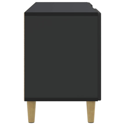 TV-skab 102 x 34,5 x 50 cm Sort Konstrueret træ