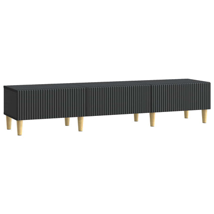 TV-skab 147 x 34,5 x 30 cm Sort Konstrueret træ