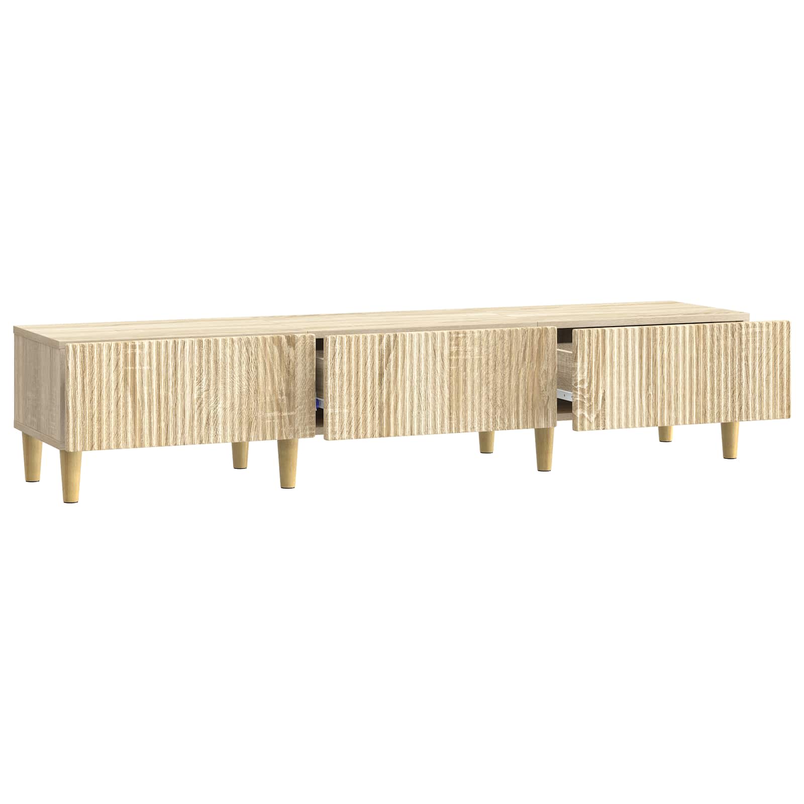 TV-skab med skuffe Sonoma-eg 147 x 34,5 x 30 cm Konstrueret træ