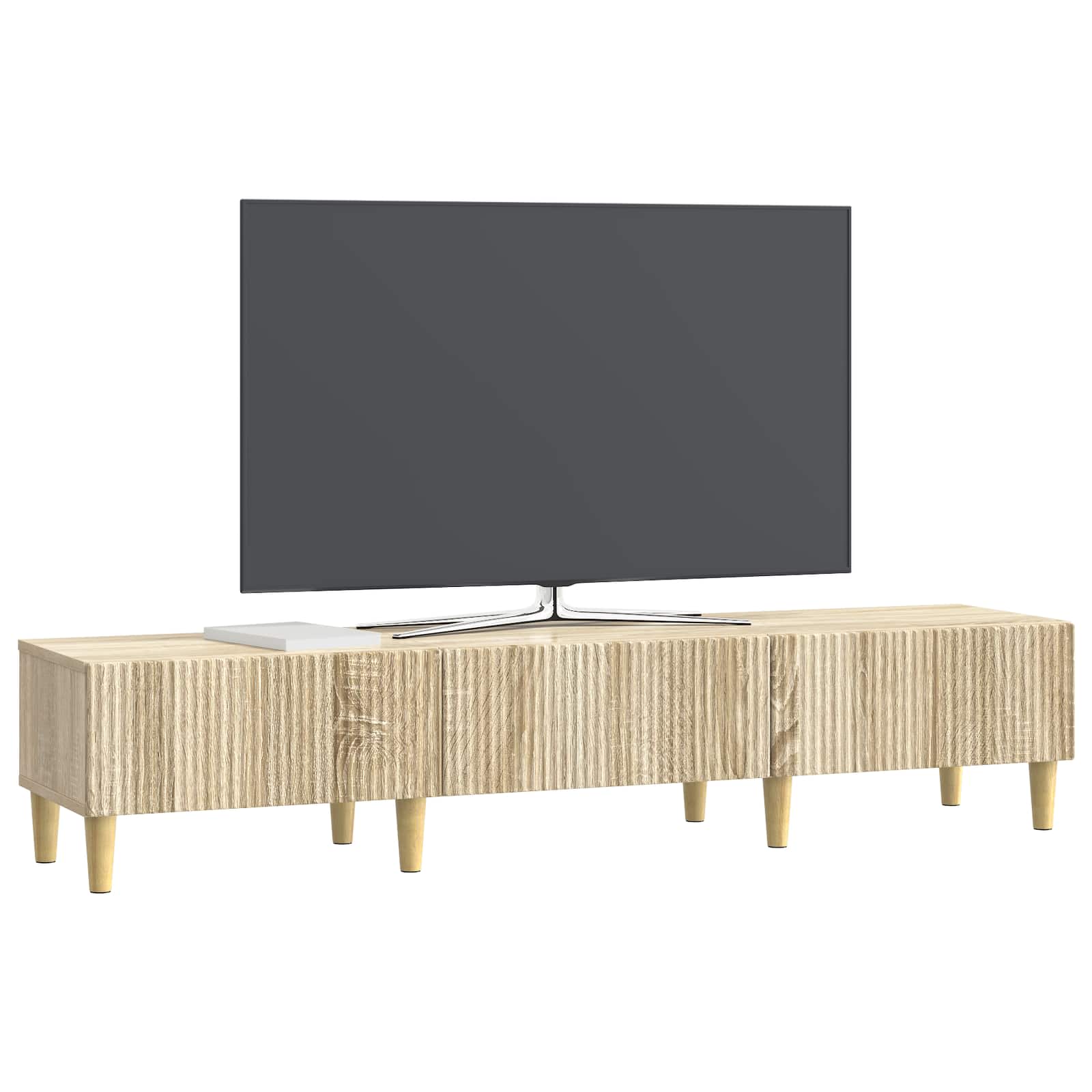 TV-skab med skuffe Sonoma-eg 147 x 34,5 x 30 cm Konstrueret træ