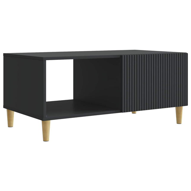 Sofabord Sort 90 x 50 x 40 cm Konstrueret træ