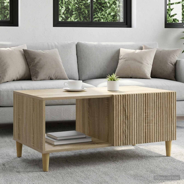 Sofabord Sonoma-eg 90 x 50 x 40 cm Konstrueret træ