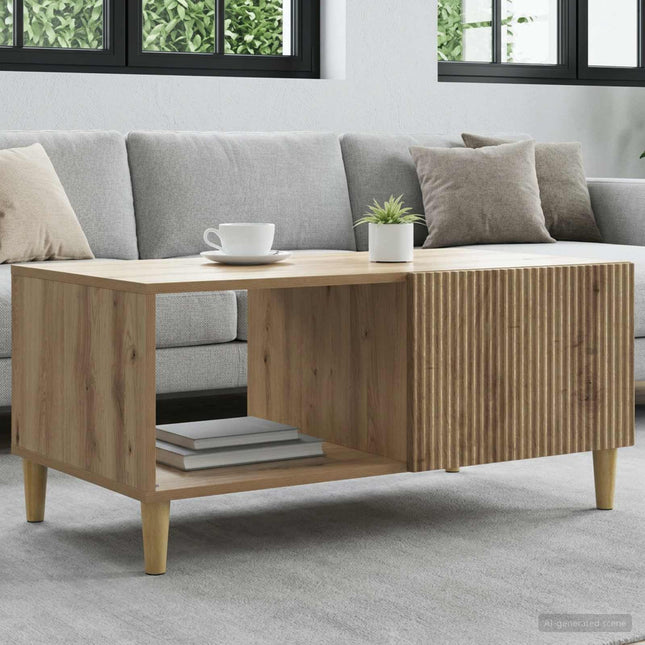 Sofabord Artisan-eg 90 x 50 x 40 cm Konstrueret træ