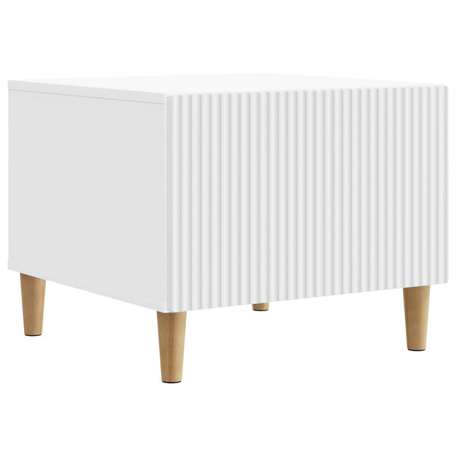 Sofabord med skuffe Hvid 49 x 50 x 40 cm Konstrueret træ