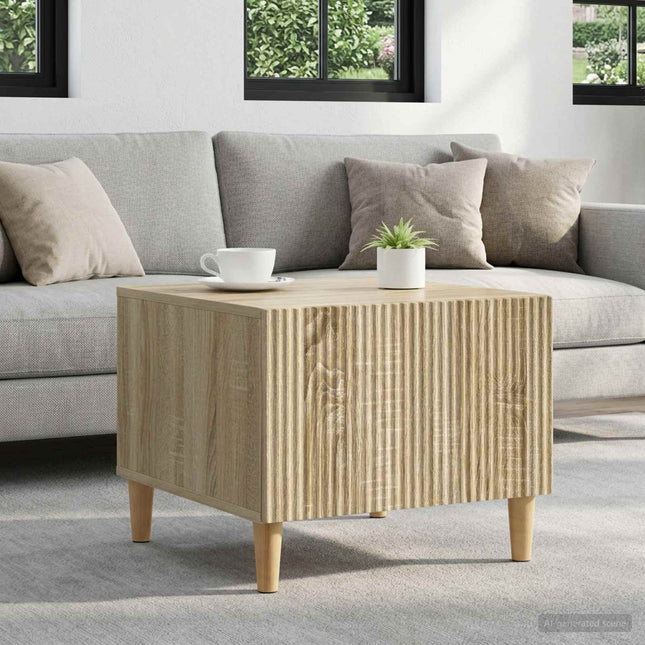 Sofabord med skuffe Sonoma-eg 49 x 50 x 40 cm Konstrueret træ
