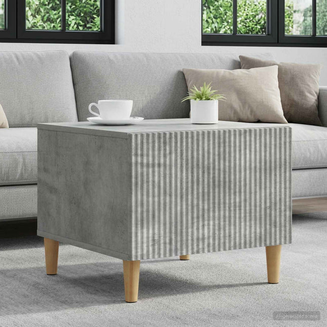 Sofabord med skuffe Betongrå 49 x 50 x 40 cm Konstrueret træ