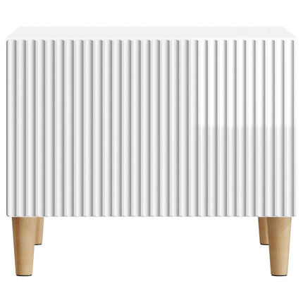 Sofabord Hvid højglans 49 x 50 x 40 cm Konstrueret træ