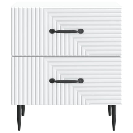 Natskab med skuffe Hvid 43 x 34,5 x 47,5 cm Konstrueret træ