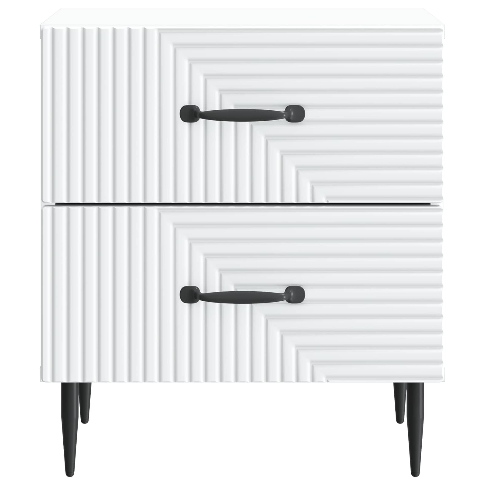 Natskab 2 pcs Hvid 43 x 34,5 x 47,5 cm Konstrueret træ