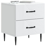 Natskab 2 pcs Hvid 43 x 34,5 x 47,5 cm Konstrueret træ