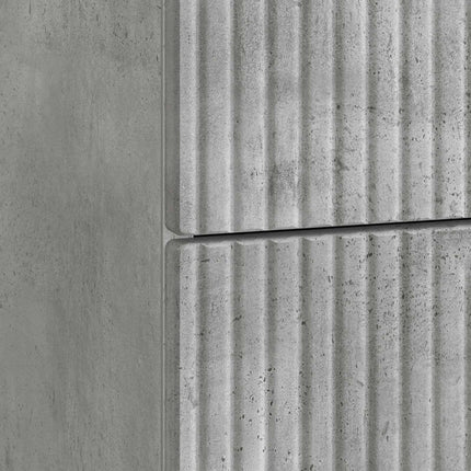 Natskab 2 stk. Betongrå 43 x 34,5 x 47,5 cm Konstrueret træ