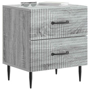 Natskab 2 pcs Grå sonoma-eg 43 x 34,5 x 47,5 cm Konstrueret træ