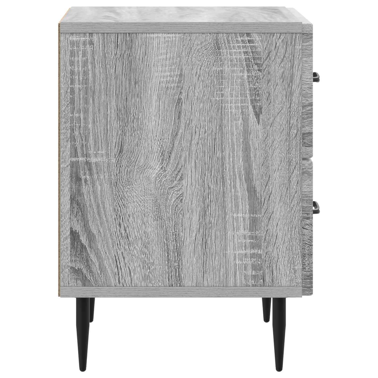 Natskab 2 pcs Grå sonoma-eg 43 x 34,5 x 47,5 cm Konstrueret træ