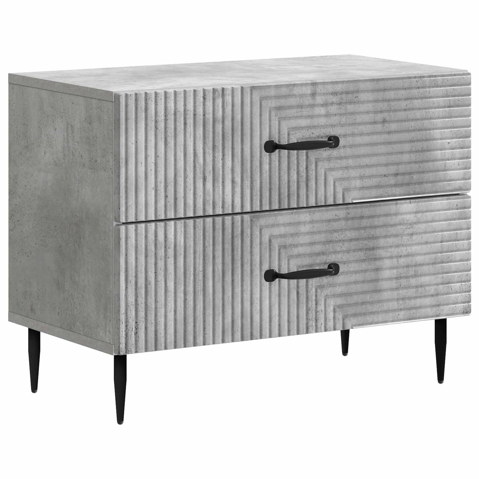 Natskab med skuffe Betongrå 62 x 34,5 x 47,5 cm Konstrueret træ