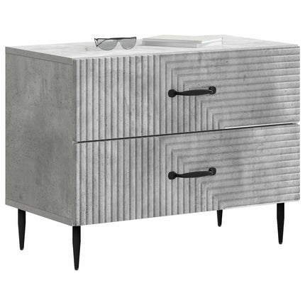 Natskab med skuffe Betongrå 62 x 34,5 x 47,5 cm Konstrueret træ