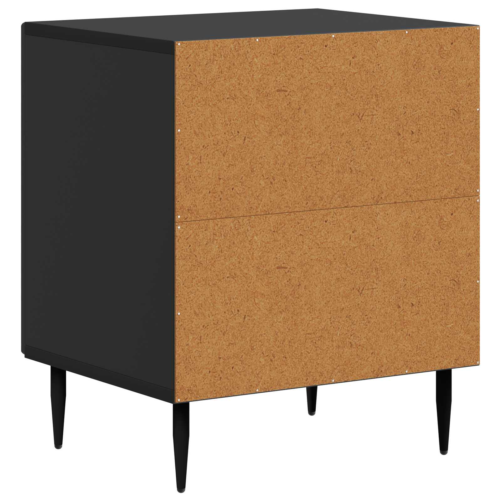 Natskab 2 pcs Sort 43 x 34,5 x 50 cm Konstrueret træ
