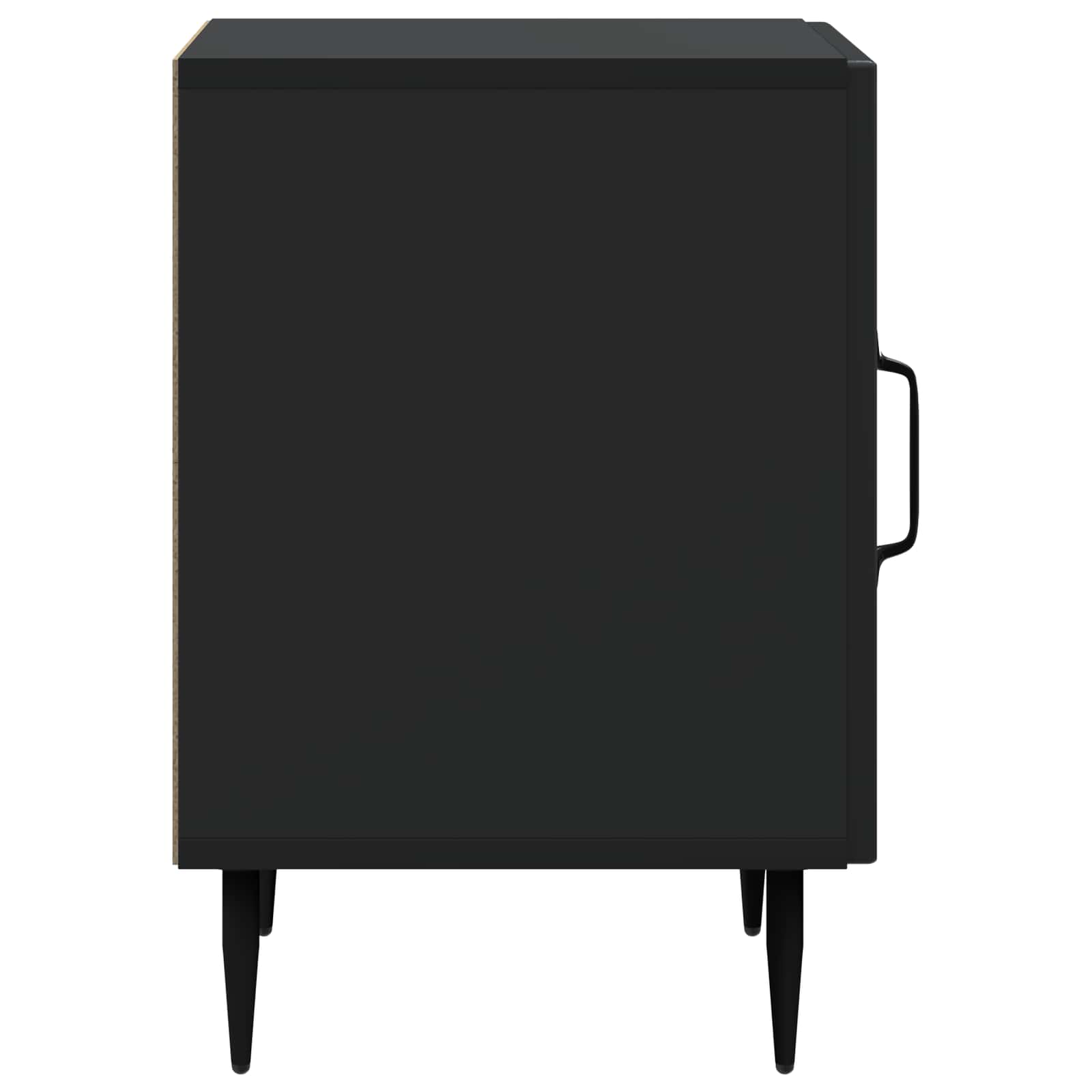 Natskab 2 pcs Sort 43 x 34,5 x 50 cm Konstrueret træ