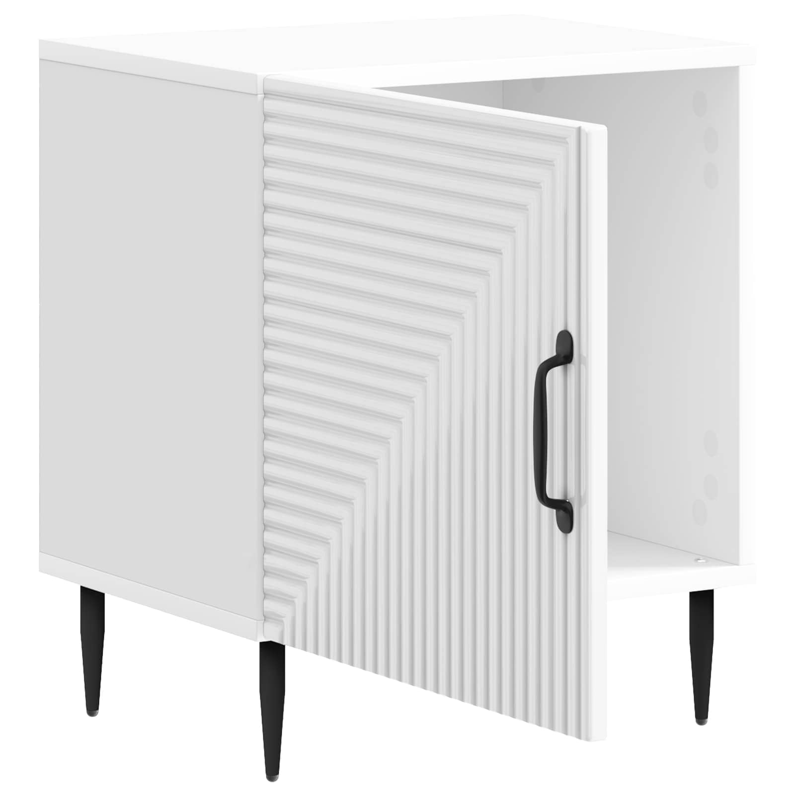 Natskab 2 pcs Hvid højglans 43 x 34,5 x 50 cm Konstrueret træ