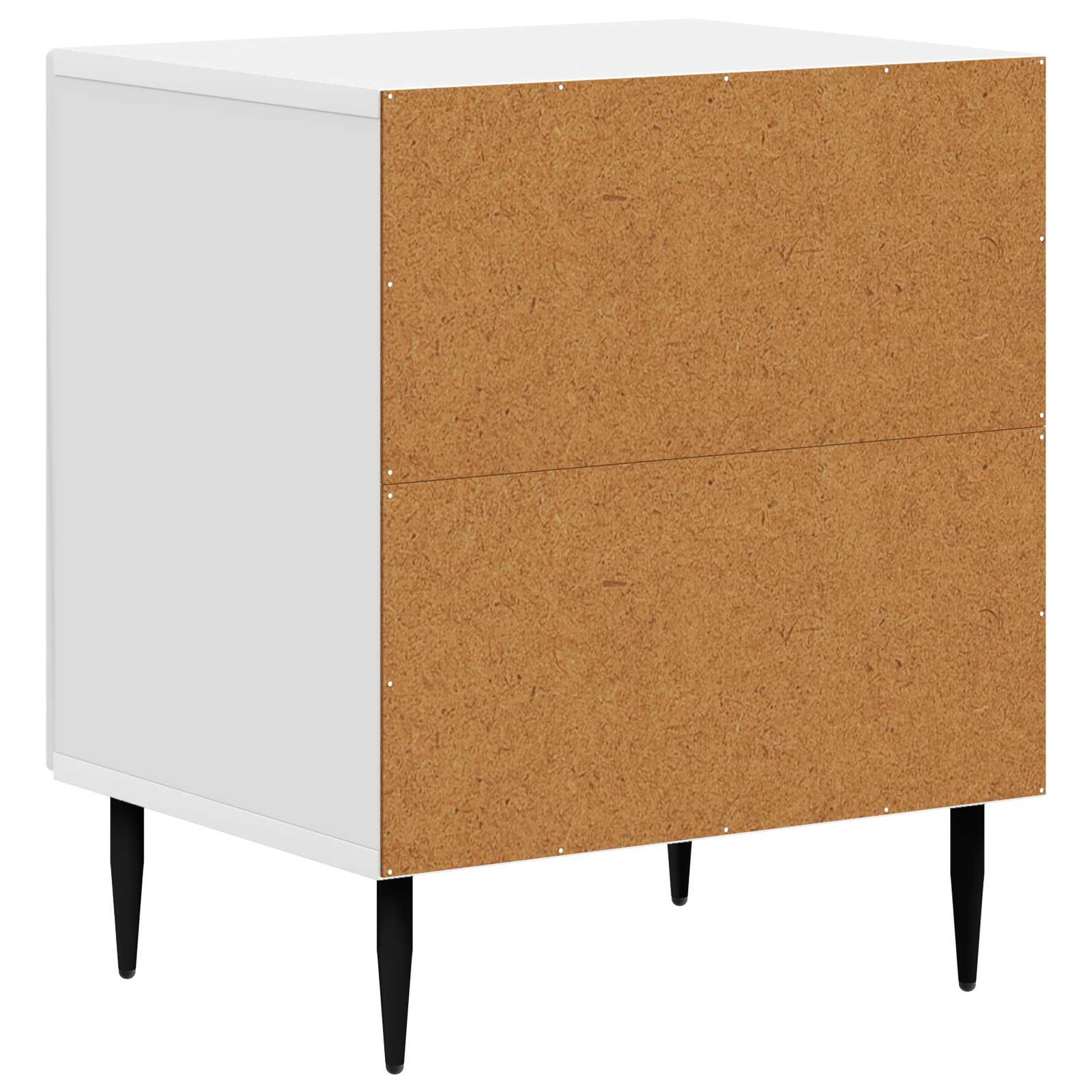 Natskab 2 pcs Hvid højglans 43 x 34,5 x 50 cm Konstrueret træ