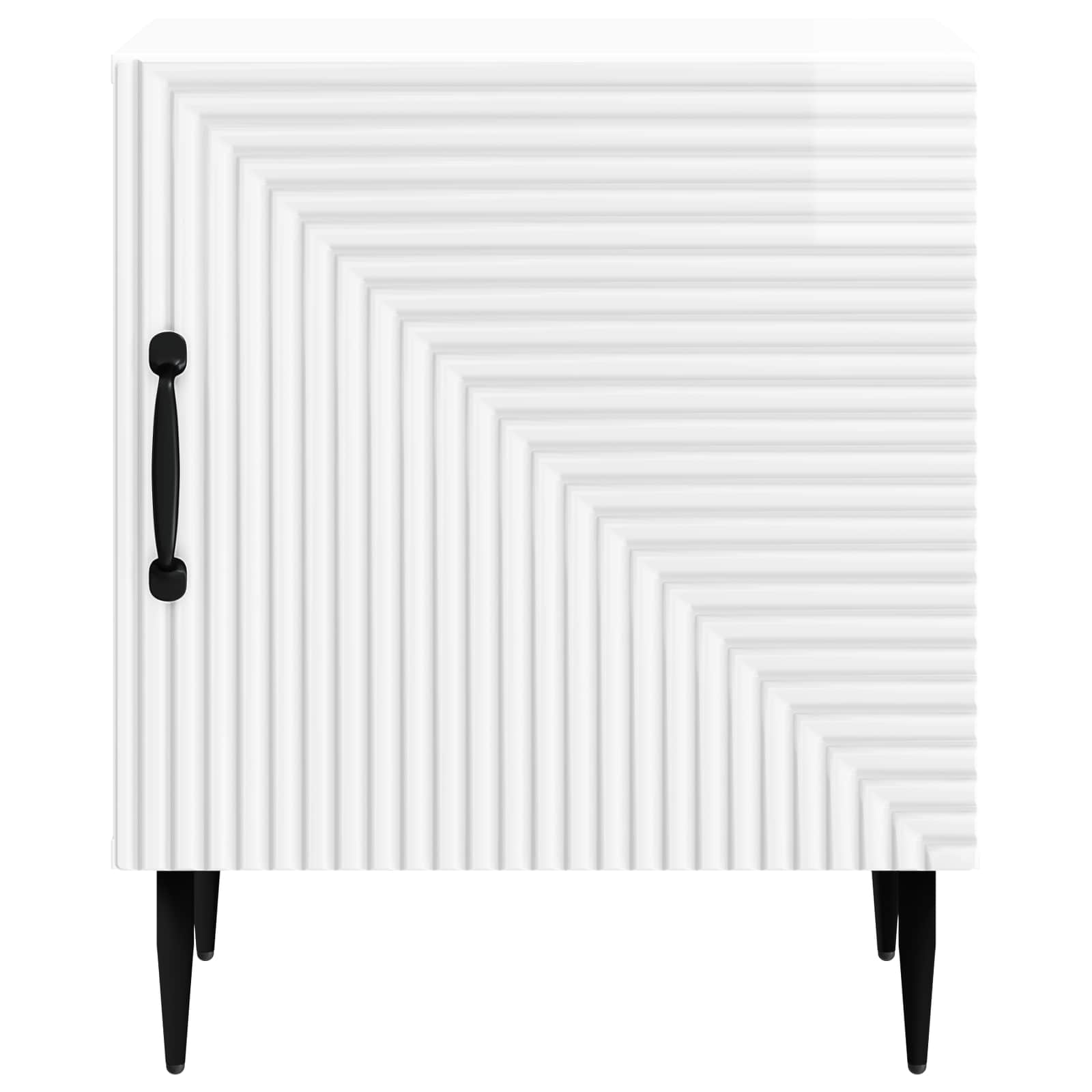 Natskab 2 pcs Hvid højglans 43 x 34,5 x 50 cm Konstrueret træ