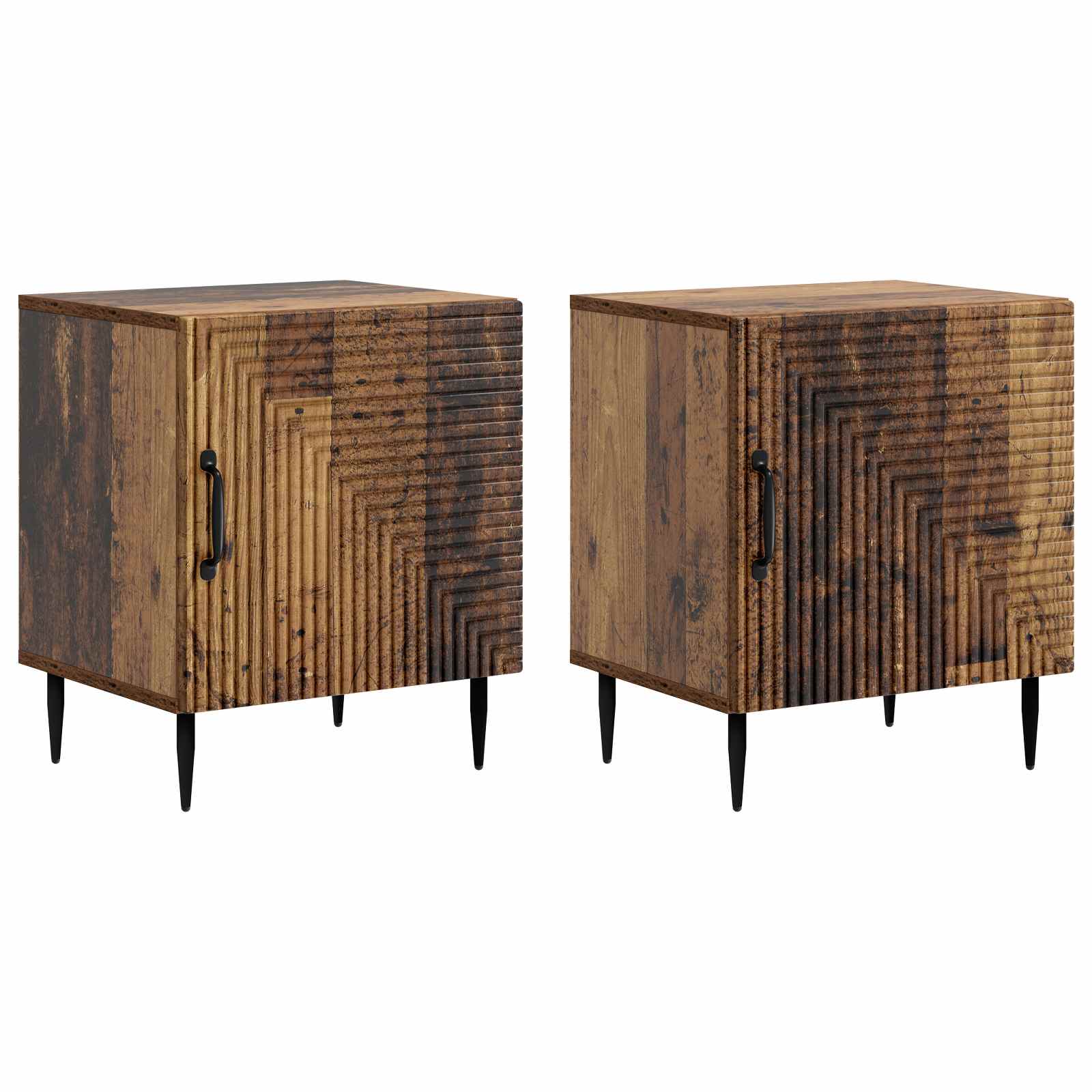 Natskab 2 pcs Gammelt træ 43 x 34,5 x 50 cm Konstrueret træ
