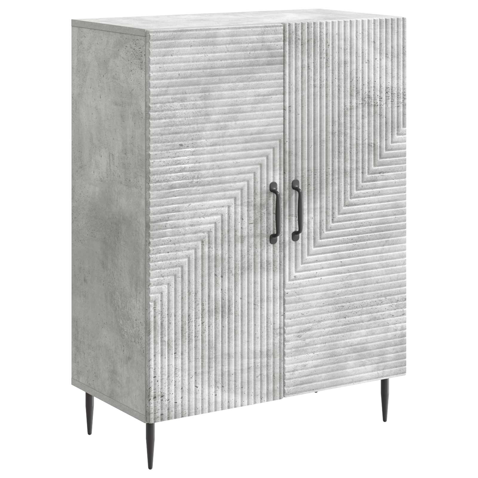 Sideboard Betongrå 66 x 34,5 x 89,5 cm Konstrueret træ