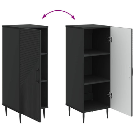 Sideboard Sort 33 x 34,5 x 89,5 cm Konstrueret træ