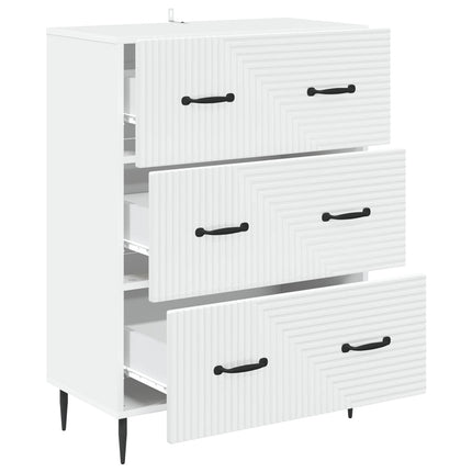 Skuffeskab Hvid 66 x 34,5 x 89,5 cm Konstrueret træ