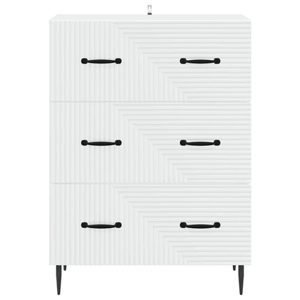 Skuffeskab Hvid 66 x 34,5 x 89,5 cm Konstrueret træ
