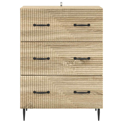 Skuffeskab Sonoma-eg 66 x 34,5 x 89,5 cm Konstrueret træ