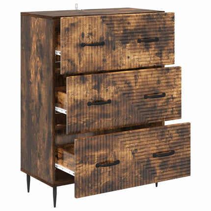 Skuffeskab Røget eg 66 x 34,5 x 89,5 cm Konstrueret træ
