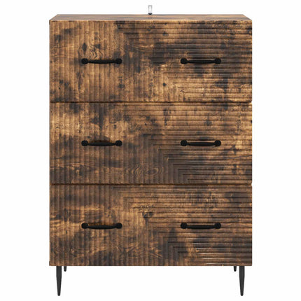 Skuffeskab Røget eg 66 x 34,5 x 89,5 cm Konstrueret træ