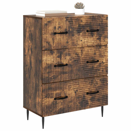 Skuffeskab Røget eg 66 x 34,5 x 89,5 cm Konstrueret træ