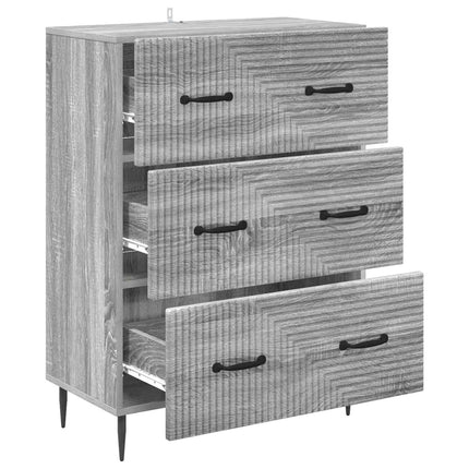 Skuffeskab Grå Sonoma 66 x 34,5 x 89,5 cm Konstrueret træ