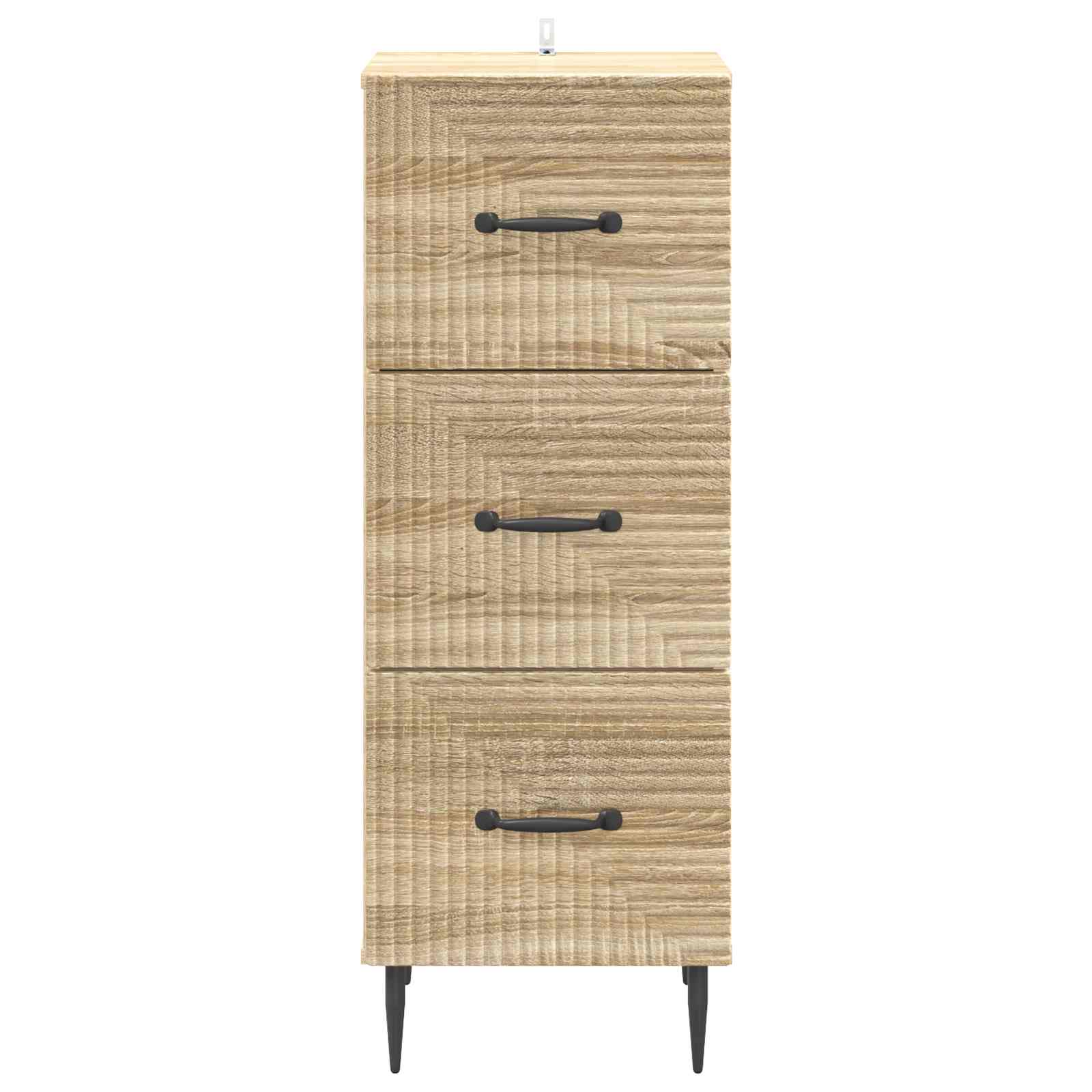 Skuffeskab Sonoma-eg 33 x 34,5 x 89,5 cm Konstrueret træ
