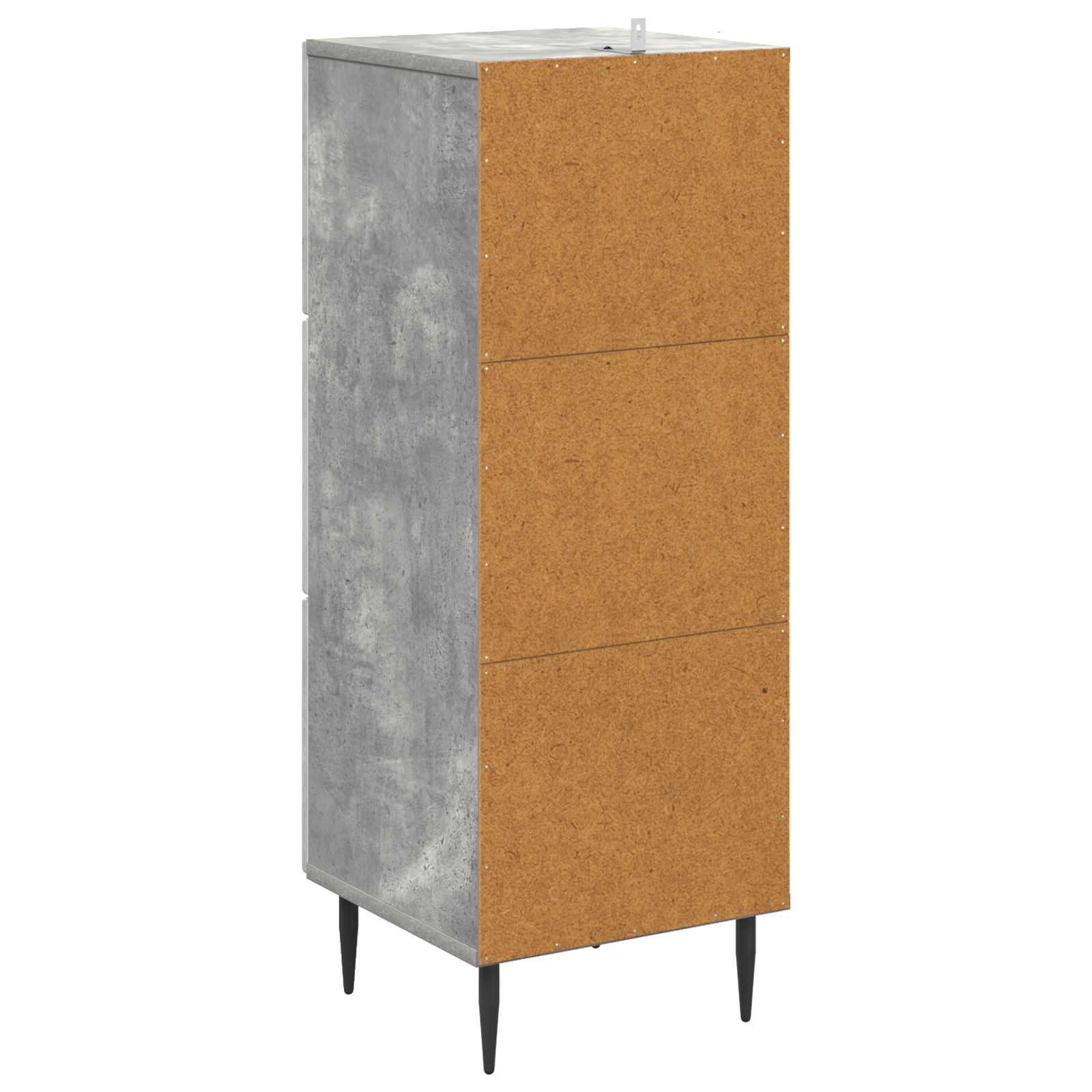 Skuffeskab Betongrå 33 x 34,5 x 89,5 cm Konstrueret træ