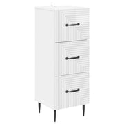 Skuffeskab Hvid højglans 33 x 34,5 x 89,5 cm Konstrueret træ