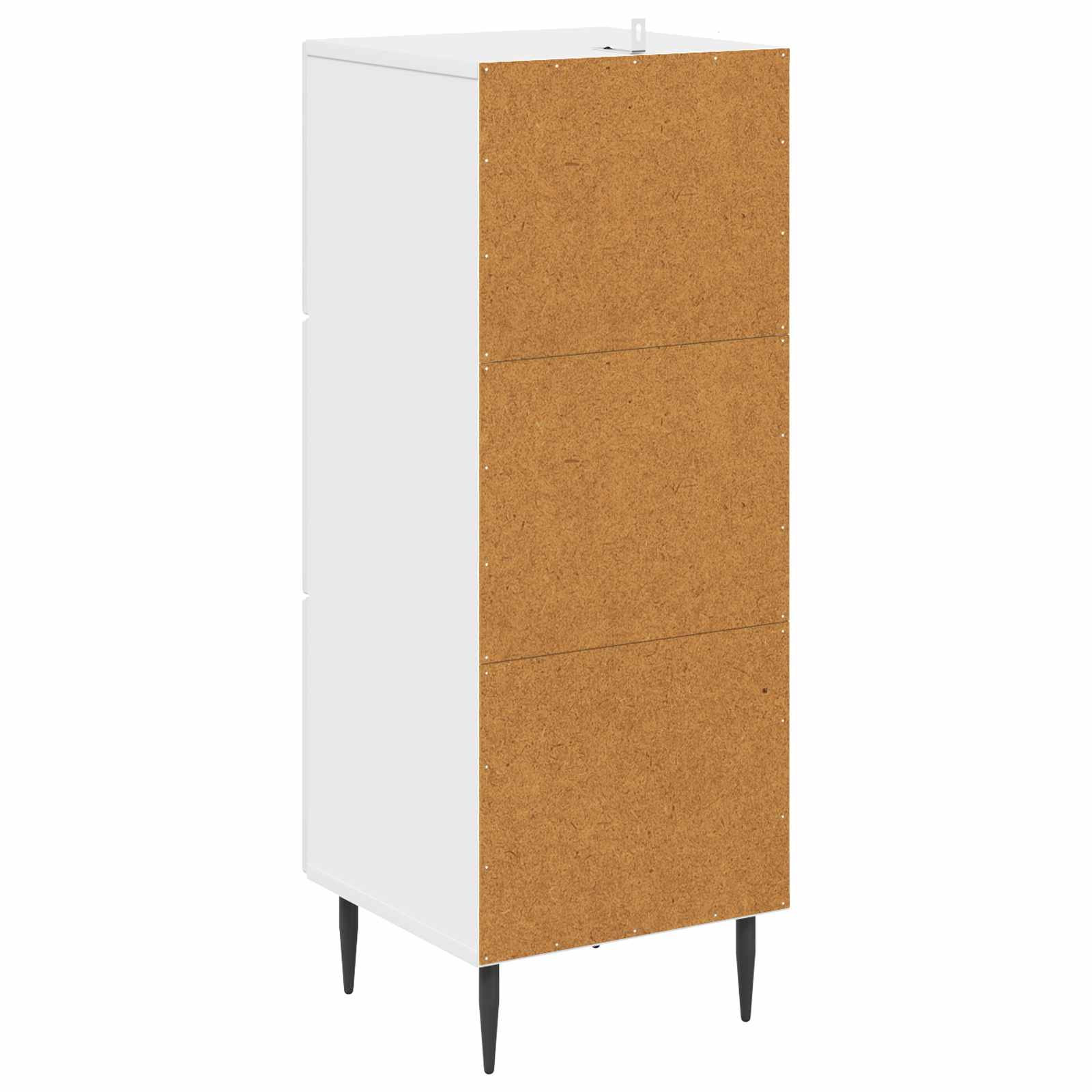 Skuffeskab Hvid højglans 33 x 34,5 x 89,5 cm Konstrueret træ
